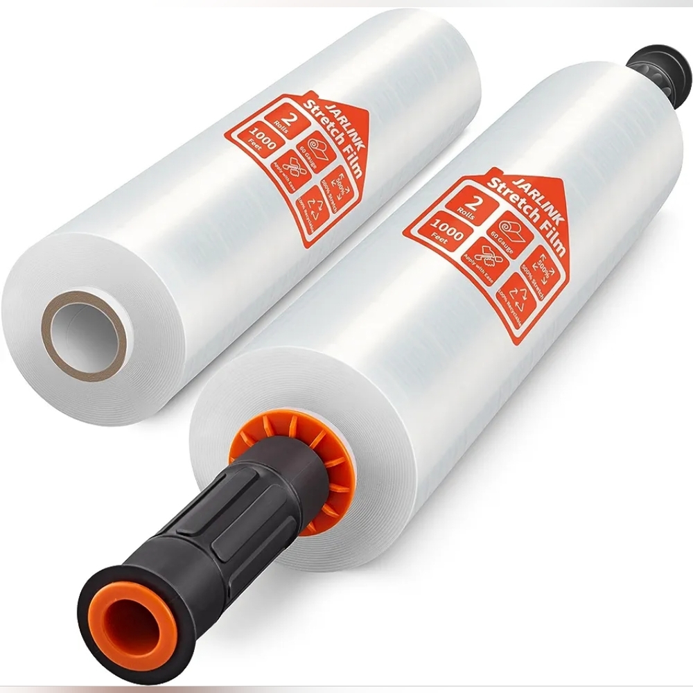 Stretch Film, 15 Inch X 1000 Feet Shrink Wrap for Pallet Wrap, Industrial Streng